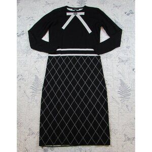 Wolf Badger Rumour London Chloe Italian Merino sweater midi dress womens L